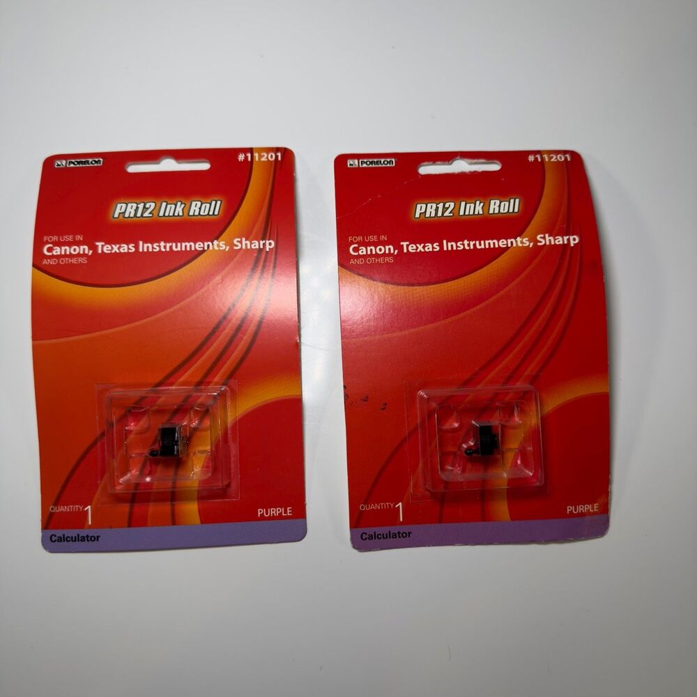 Porelon PR12 Calculator Ink Roll 2 Boxes #11201 - Texas Instruments Canon Sharp